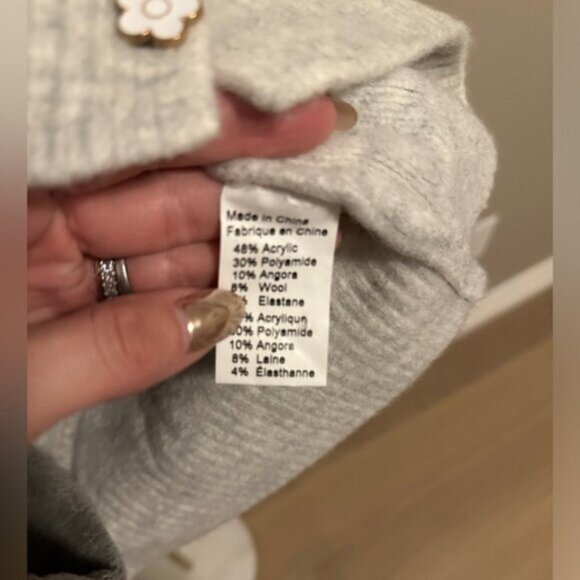 Lyla + Luxe Wool Blend Argyle Cardigan – Small - Picture 6 of 6